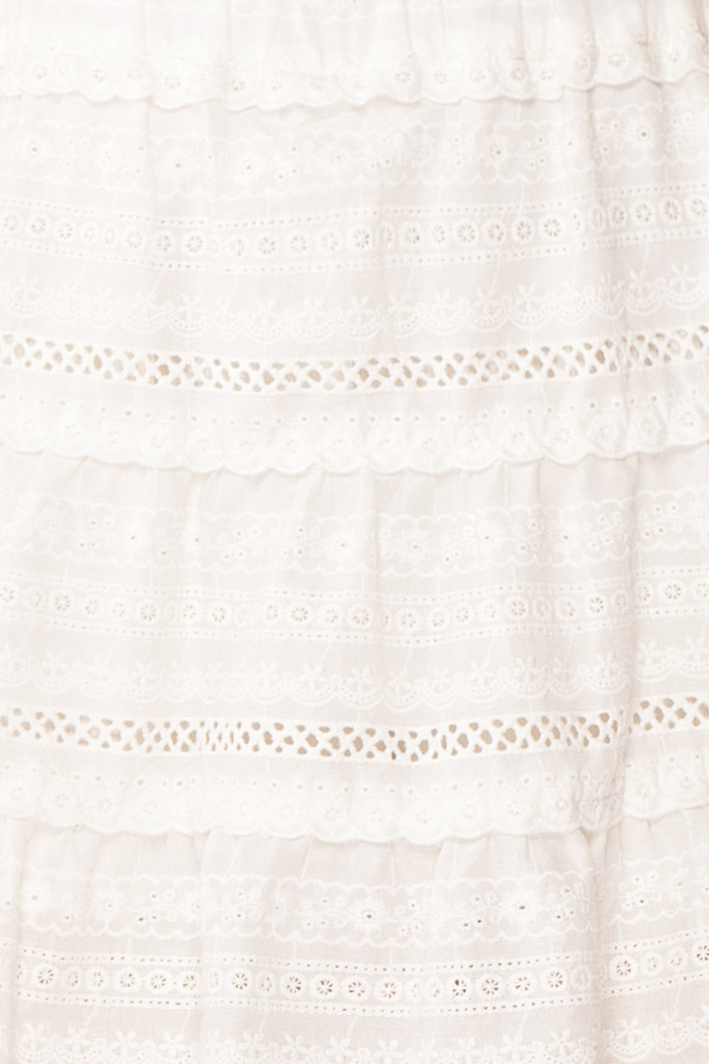 Niemodlin White Openwork Short Skirt | Boutique 1861 fabric 