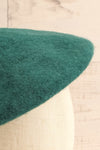 Nienor Pine Woollen Beret | Beret Vert | La Petite Garçonne close-up