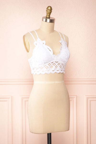 Niken White Lace Bralette | Boutique 1861 side view