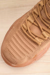Nikey Beige Lace-Up Sneakers | La petite garçonne flat close-up