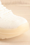 Nikey White Lace-Up Sneakers | La petite garçonne front close-up