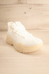 Nikey White Lace-Up Sneakers | La petite garçonne front view