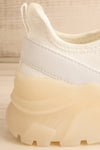 Nikey White Lace-Up Sneakers | La petite garçonne side back close-up