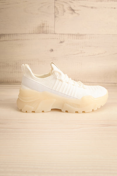 Nikey White Lace-Up Sneakers | La petite garçonne side view