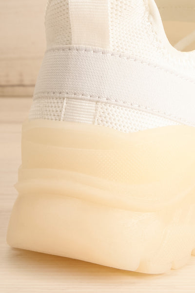 Nikey White Lace-Up Sneakers | La petite garçonne back close-up