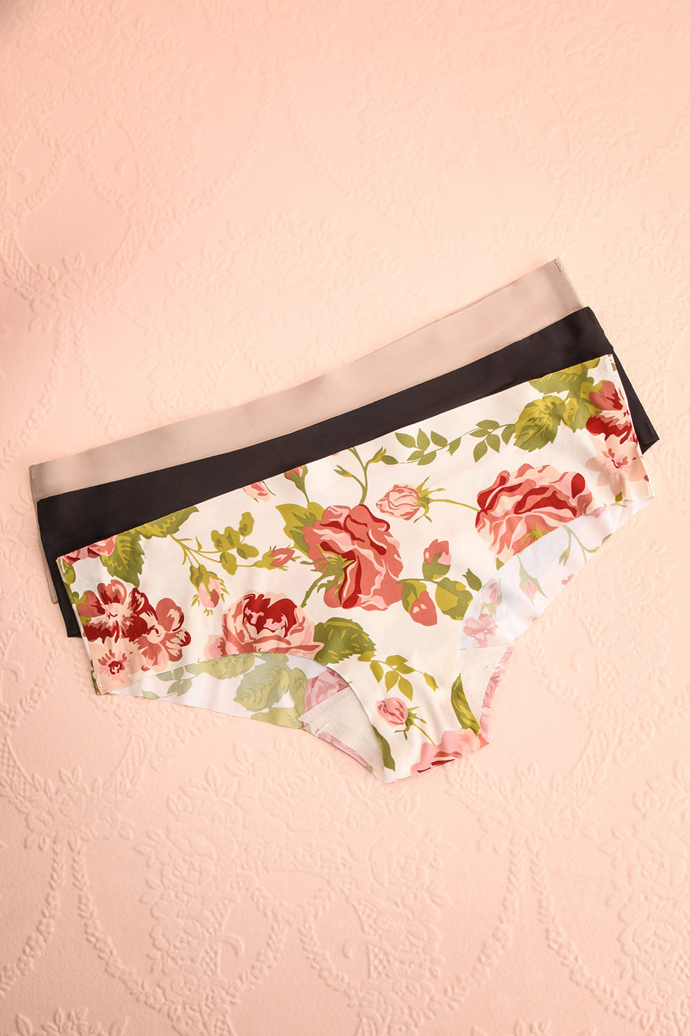 4 pack floral print briefs - Les Pockets Coton Stretch
