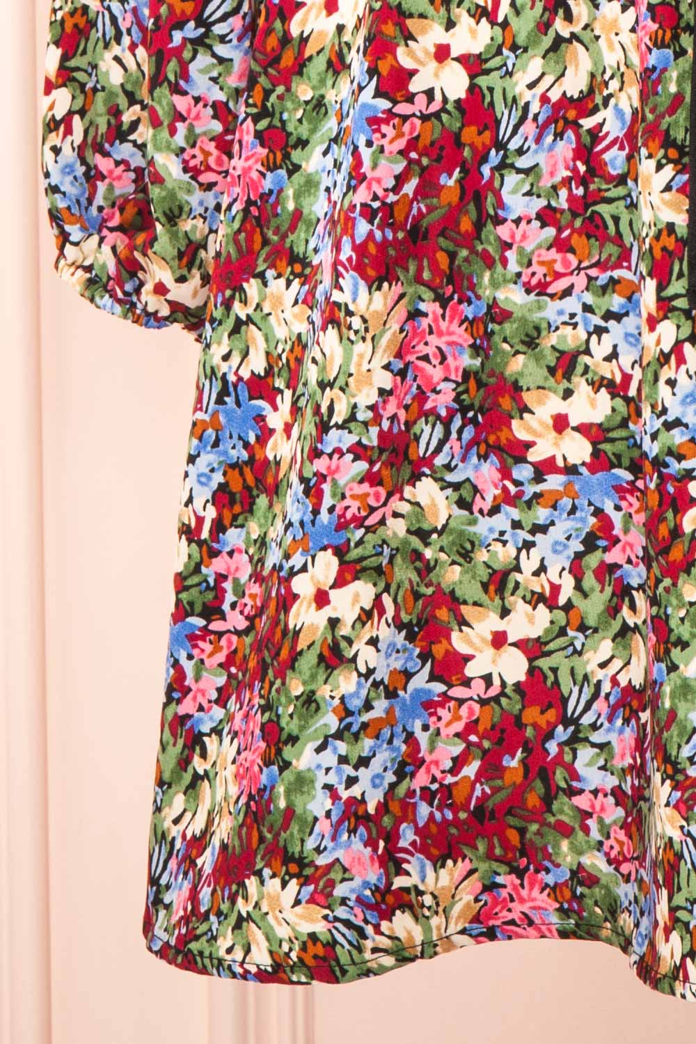 Niphia Short Floral Long Sleeved Dress | Boutique 1861 bottom view