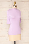 Nirvana Mauve Ribbed Top w/ Frills | Boutique 1861 side view