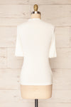 Nirvana White Ribbed Top w/ Frills | Boutique 1861 back view