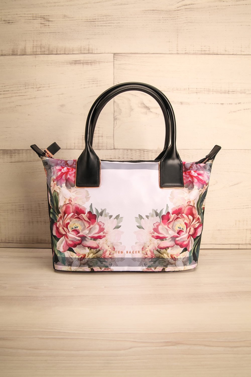 Nisha Ivory Floral Ted Baker Tote Bag front view | La Petite Garçonne Chpt. 2