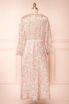 Nissrine 3/4 Sleeve Floral Midi Dress | Boutique 1861 back view