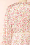 Nissrine 3/4 Sleeve Floral Midi Dress | Boutique 1861 back close-up