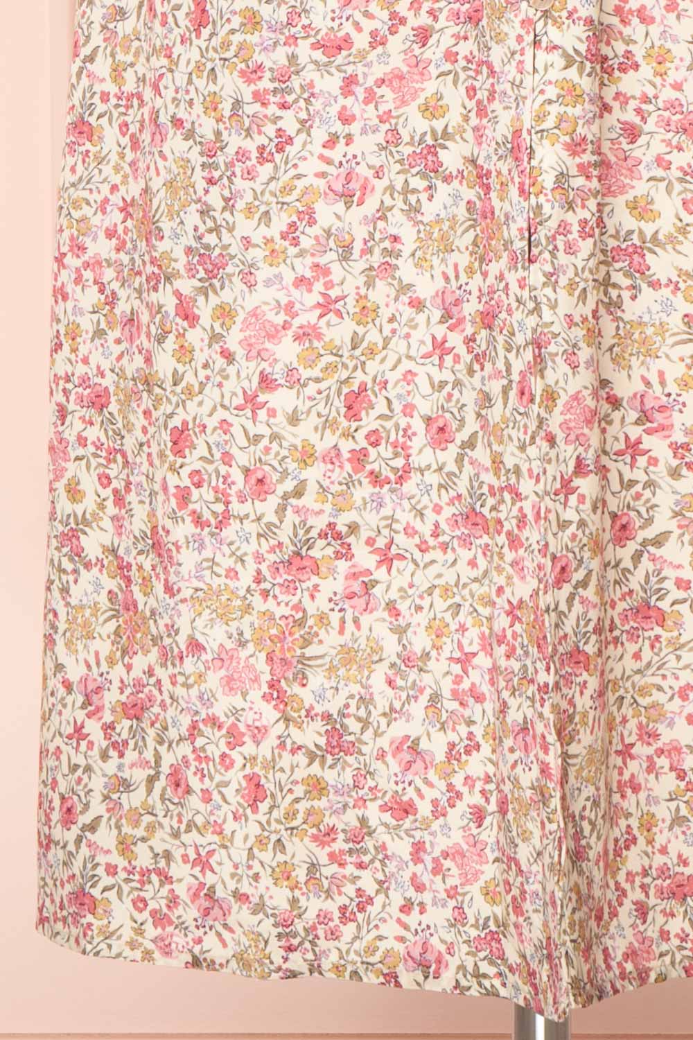 Nissrine 3/4 Sleeve Floral Midi Dress | Boutique 1861 bottom 