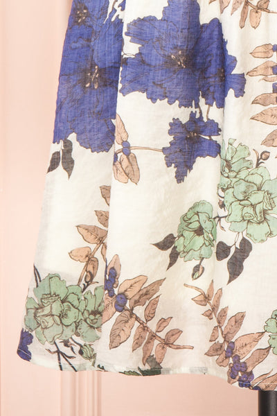 Njord Short Floral Dress w/ 3/4 Sleeves | Boutique 1861  bottom