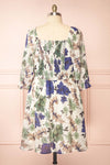 Njord Short Floral Dress w/ 3/4 Sleeves | Boutique 1861 back plus size