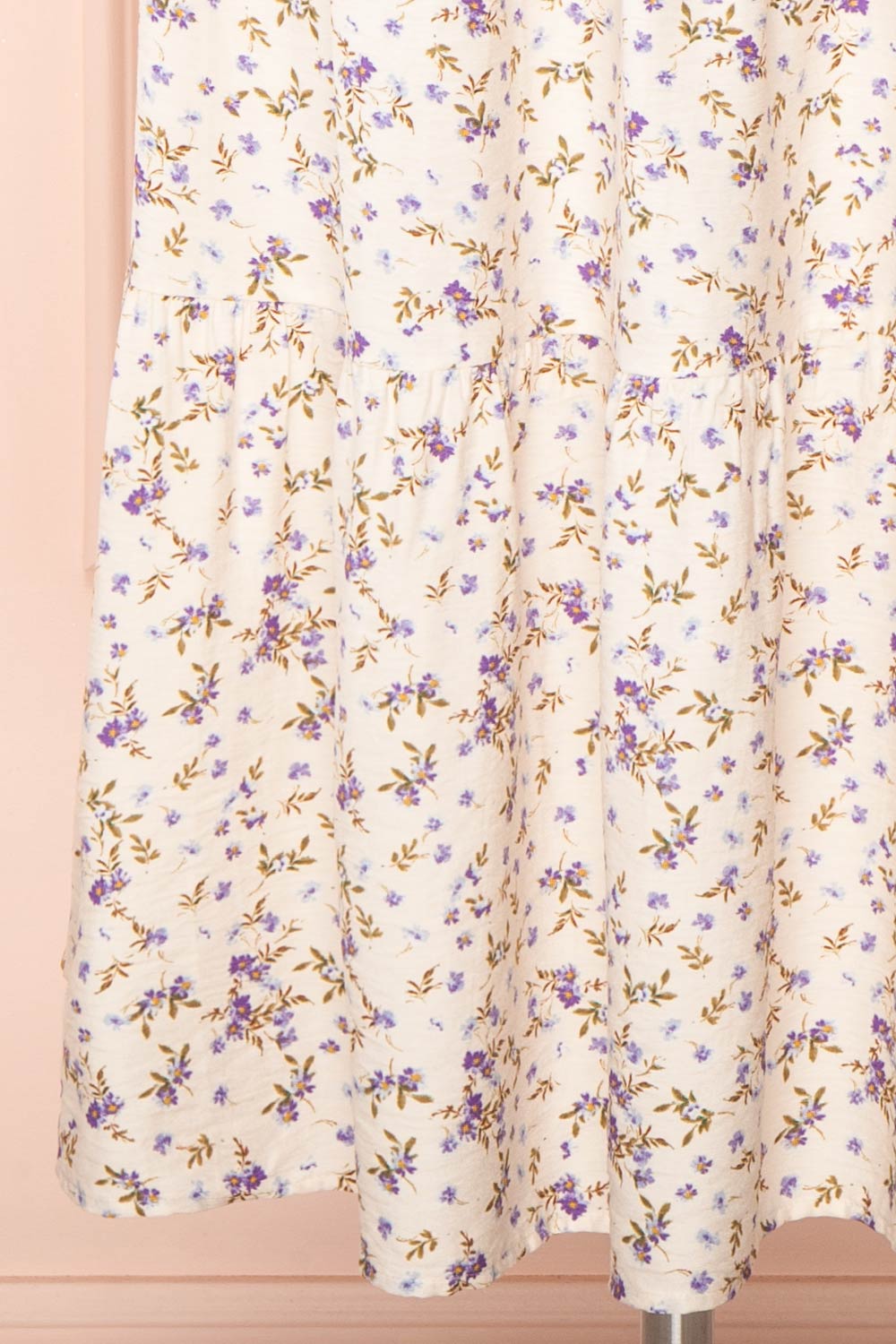 Nobara Floral Midi Dress w/ Sweetheart Neckline | Boutique 1861 bottom