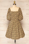 Noemimi Short Leopard Print Dress w/ Ruched Back | La petite garçonne front view