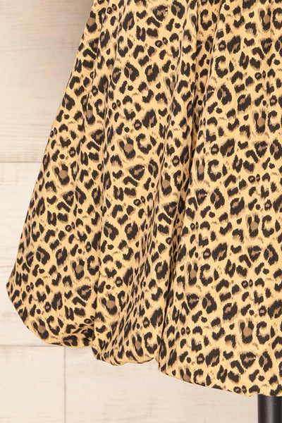 Noemimi Short Leopard Print Dress w/ Ruched Back | La petite garçonne bottom