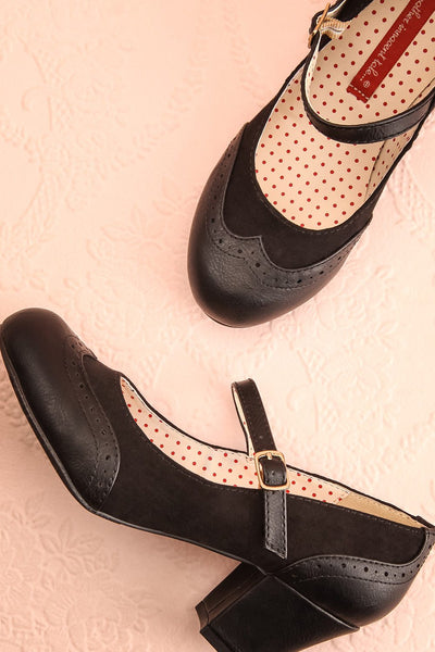 Noortje Black Art Deco Heels | Chaussures | Boutique 1861 flat view