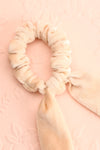 Nopal Ivory Velvet Hair Scrunchie w/ Bow | Boutique 1861 close-up