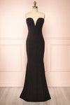 Norcia Black Shimmery Bustier Mermaid Maxi Dress | Boutique 1861 - front view