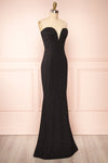 Norcia Black Shimmery Bustier Mermaid Maxi Dress | Boutique 1861 - side view
