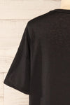 Nouem Black Oversized T-Shirt | La petite garçonne back close-up