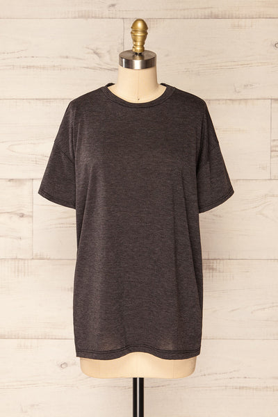 Nouem Grey Oversized T-Shirt | La petite garçonne front view