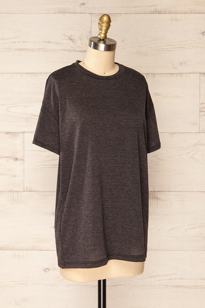 Nouem Grey Oversized T-Shirt | La petite garçonne side view