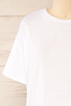 Nouem Ivory Oversized T-Shirt | La petite garçonne front close-up