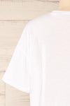 Nouem Ivory Oversized T-Shirt | La petite garçonne back close-up