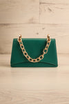 Novina Green Faux-Leather Crossbody Handbag | La petite garçonne front view