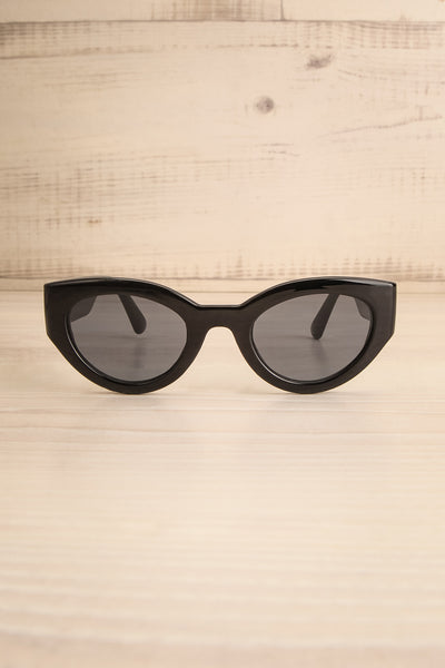 Novosi Black Cat-Eye Sunglasses | La petite garçonne front view