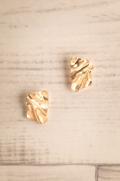 Novouralsk Golden Stud Earrings | La petite garçonne