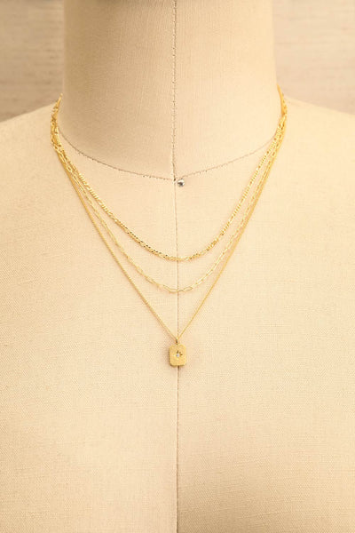 Nubill Gold Layered Pendant Necklace | La petite garçonne