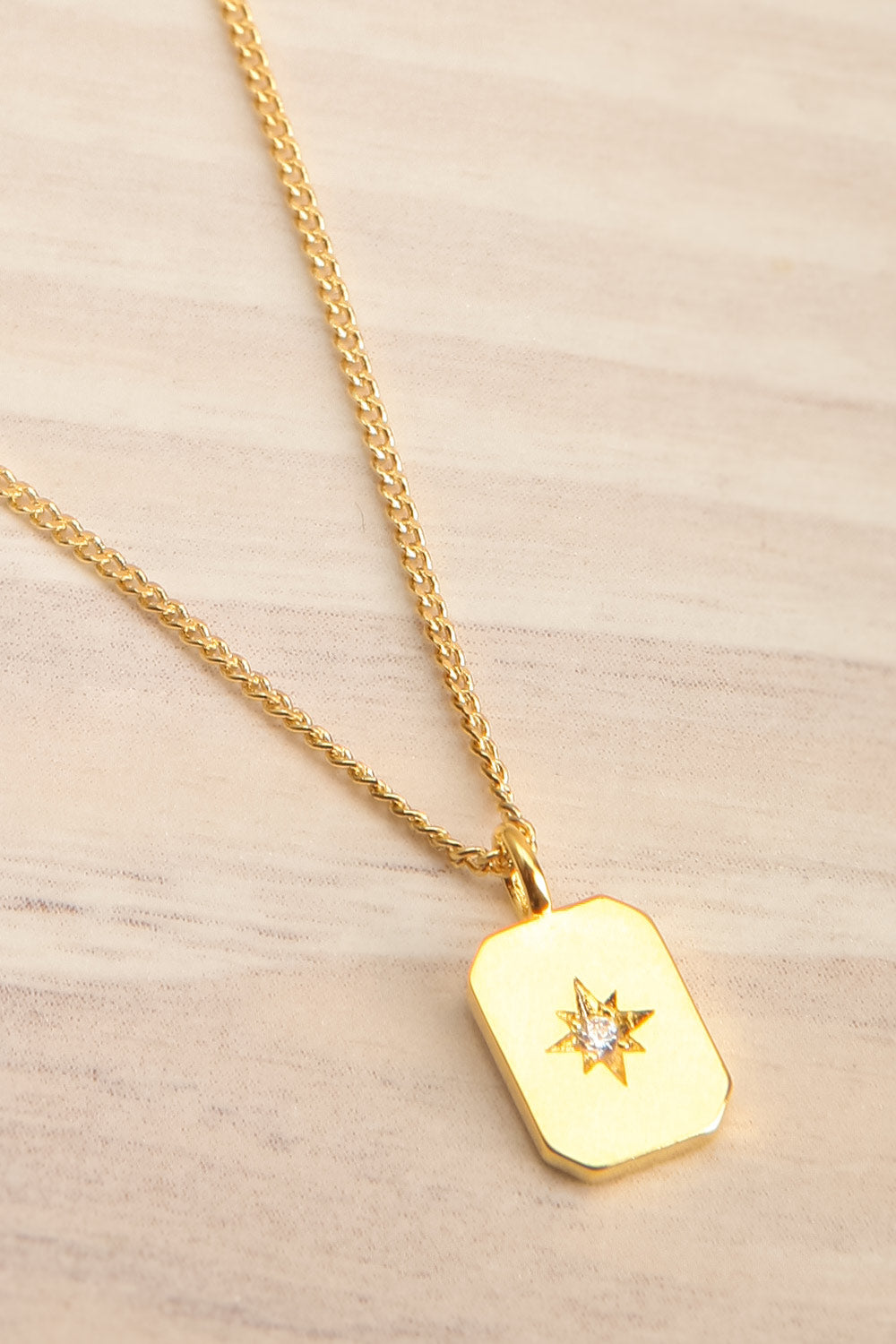 Nubill Gold Layered Pendant Necklace | La petite garçonne flat close-up