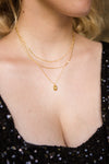 Nubill Gold Layered Pendant Necklace | La petite garçonne model
