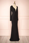 Nykha Backless Black Mermaid Dress | Boutique 1861 side view