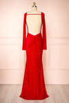 Nykha Red Backless Mermaid Dress | Boutique 1861 back view