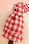 Nynet Red Gingham Print Headband | Boutique 1861 side close-up