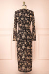 Nyx Midi Floral Mesh Dress w/ Long Sleeves | Boutique 1861  back view