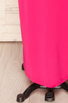 Ocala Fuchsia Fitted Open-Back Maxi Dress | La petite garçonne bottom