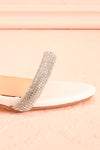 Odessa Ivory Sparkly Heeled Sandals | Boudoir 1861 side front close-up