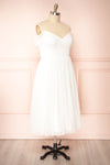 Odette White Midi Tulle Dress | Boudoir 1861 plus side view