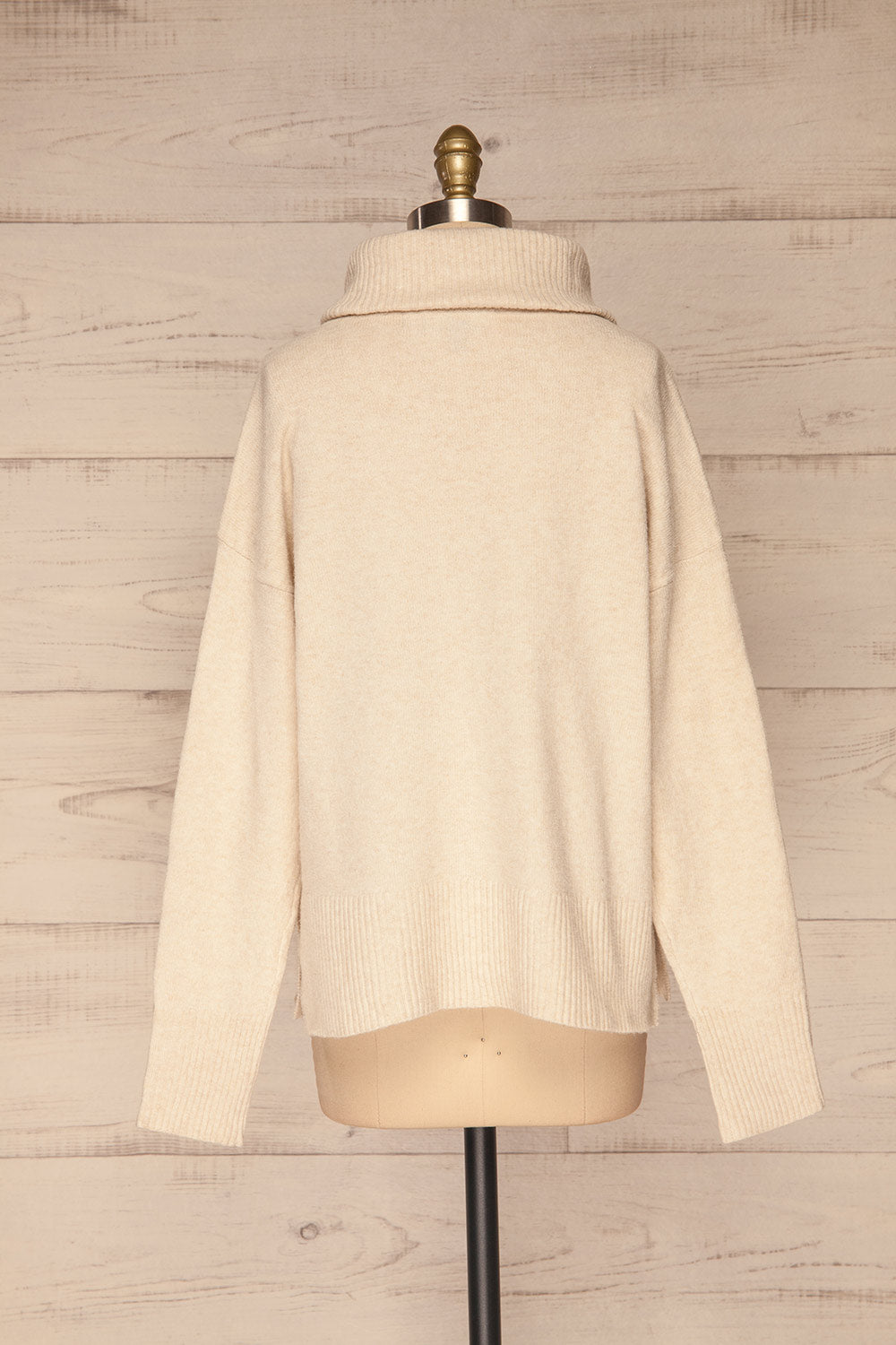 Odolanow White Turtleneck Knit Sweater | La petite garçonne back view 