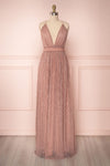Odval Pink & Silver Shimmering Maxi Dress | Boutique 1861