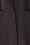 Oia Black Open Front Trench Coat | La petite garçonne fabric
