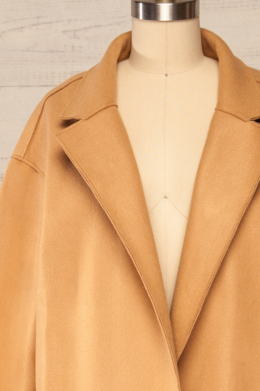 Camel open front outlet coat