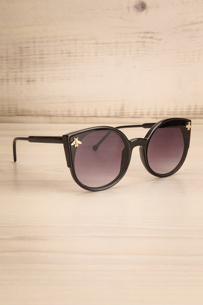 Oincio Black Embellished Butterfly Sunglasses side view | La Petite Garçonne