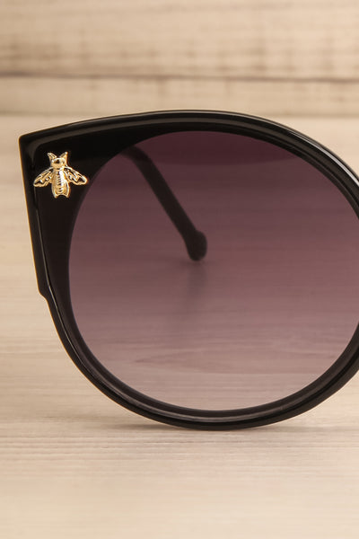 Oincio Black Embellished Butterfly Sunglasses front close-up | La Petite Garçonne